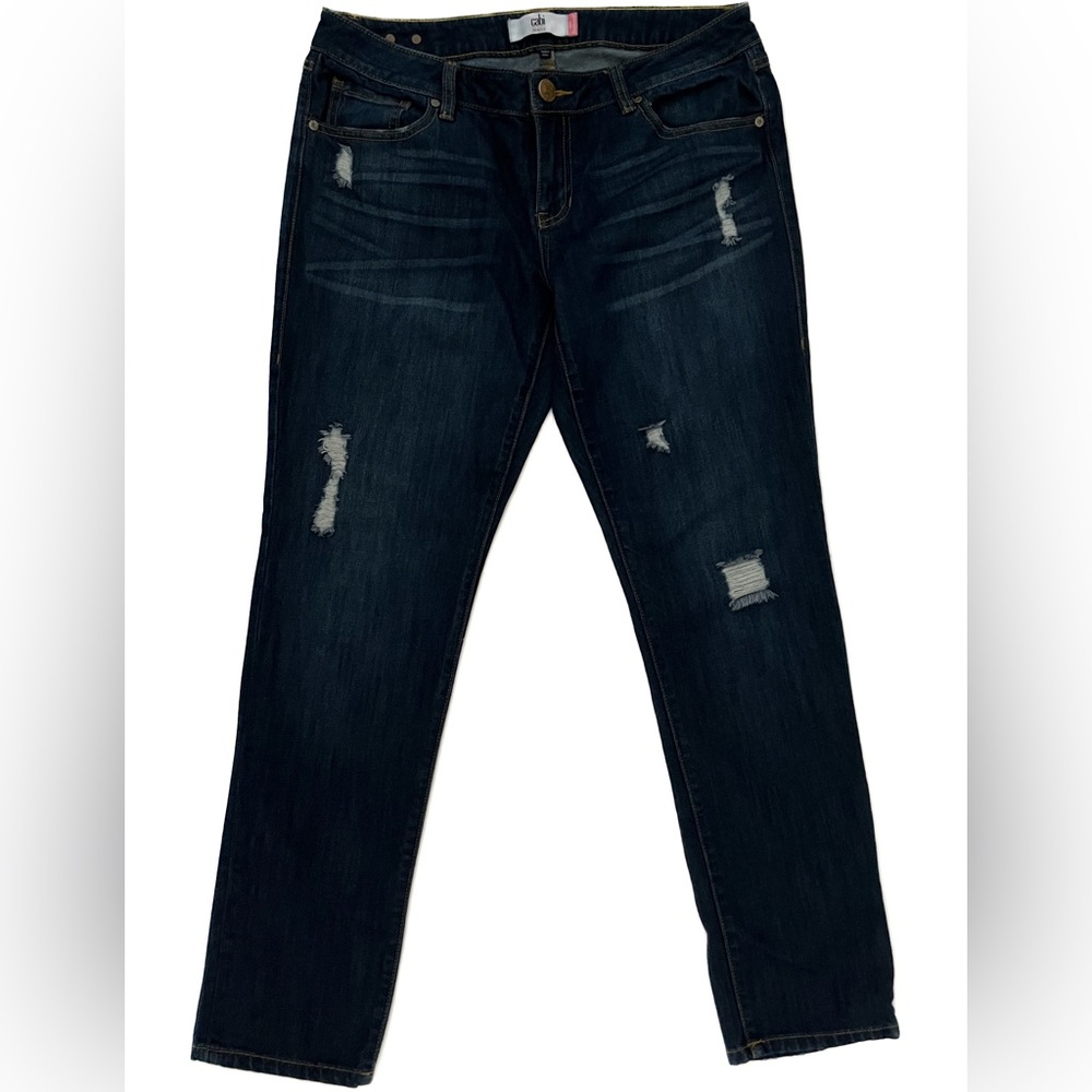 Cabi Slim Boyfriend Dark Wash Jeans - Picture 2 of 6